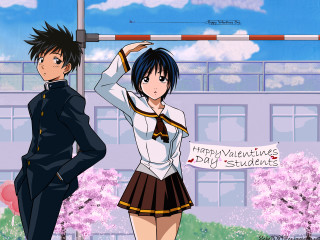 Anime couple cherry blossoms building 2 - cherry blossom free wallpaper