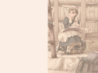 Library maid reading beatrixpeter illustration - beatrix potter free wallpaper