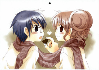 Anime girls blue brown hair - brown hair free wallpaper