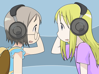 Couple headphones mirror manga blonde - headphone free wallpaper