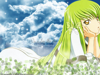 Green hair girl white dress 2 - a ship in the background free wallpaper