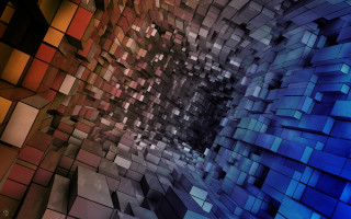 Colorful abstract background squares center 2 - cinema 4 d free wallpaper