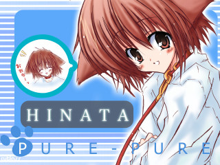 Girl redhair whiteshirt bluebg cat - stripe free wallpaper