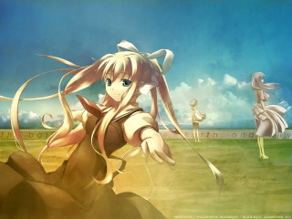 Girl ponytail field clouds school 2 - other girl free wallpaper