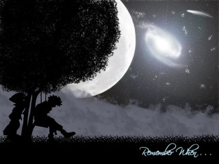 Moonlight forest couple fireworks astronaut - lightening free wallpaper