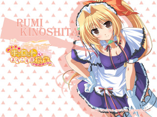 Anime girl bow dress yayoi - her body free wallpaper