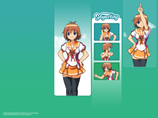 Aguri uchida uniform green background - a girl in a uniform free wallpaper