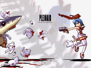 Girl shark gun dog anime - her other hand free wallpaper for desktop