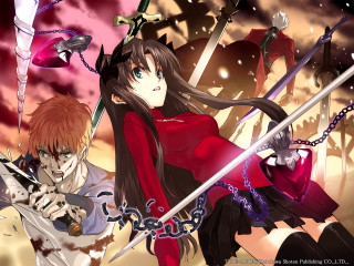 Anime characters swords gothic art 2 - a couple of anime characters holding swords free wallpaper
