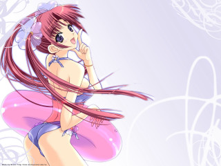 Long hair pink dress anime - her body free wallpaper