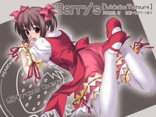 Red dress woman bow berry - berry free wallpaper