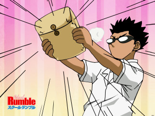 Surprised manga boy pink background - a cartoon character holding free wallpaper