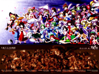 Anime group keyvisual 6girls anime - a caption below free wallpaper