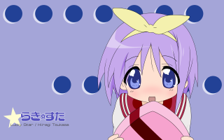 Purple hair blue eyes gift - kawaii free wallpaper