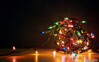 Christmas lights ball table black - postminimalism free wallpaper for desktop