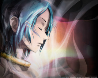 Anime bluehair glasses banana profile - a banana free wallpaper