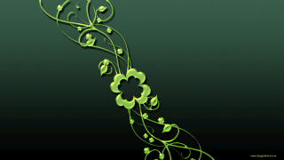 Green flower long stem black - a long stem free wallpaper