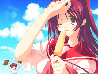 Girls holding banana summer rayonism - summer free wallpaper
