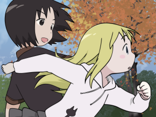 Couple autumn leaves forest holding - a couple of people free wallpaper