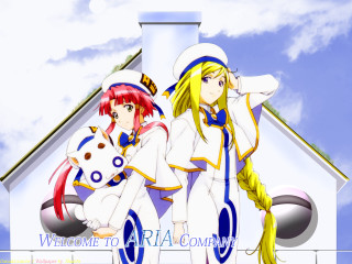 Anime girls church clouds blonde - a church free wallpaper