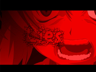 Girl mouth open word spelled - cynical free wallpaper