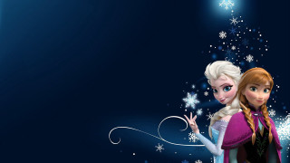 Frozen princesses blue background snowflakes - princess free wallpaper