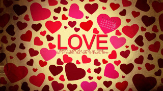 Hearts love wall art decoration - a picture of a bunch free wallpaper