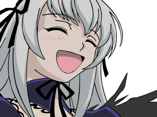 Whitehair womantongue closedeyes blackshirt funnyface - her tongue free wallpaper