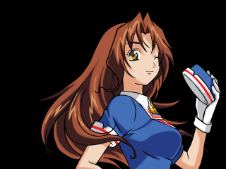 Cartoon girl baseball glove cap - a baseball glove free wallpaper