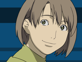 Man green shirt blue background - a black stripe free wallpaper