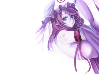 Purple dress anime gothic kimono - a purple ribbon free wallpaper