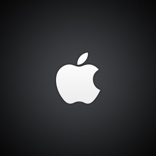 Apple logo black background shadow - a white apple free wallpaper