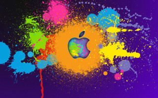 Colorful apple paint splatters abstract - paint splatter free wallpaper