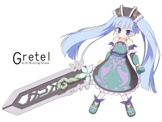 Blue haired girl large sword - a large sword free wallpaper