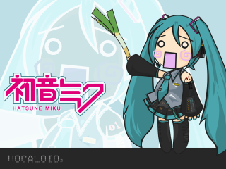 Hatsune miki plant aqua background 2 - neodada free wallpaper