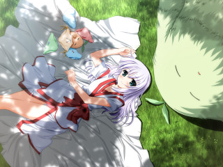 Girl blush dress nature outdoors - magic realism free wallpaper for desktop