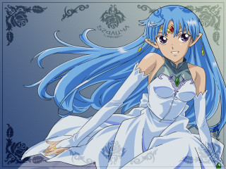 Blue haired elf wedding dress 2 - blue hair free wallpaper