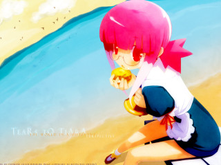 Pink hair girl beach donut - a donut free wallpaper