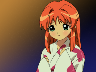 Anime girl redhair white shirt - anime art free wallpaper