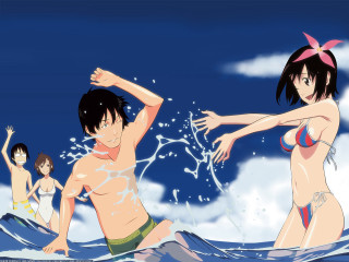 Water group girls boys beach - his arm free wallpaper for desktop