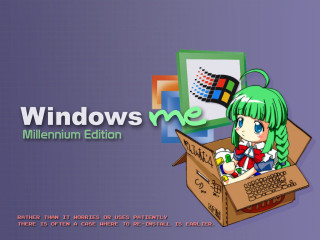 Cartoon girl box computer windowsme - m free wallpaper