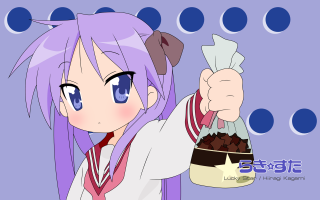 Anime girl bowl food purple - a bowl of food free wallpaper