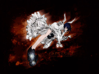 Anime girl blackwhite dress flying - dress free wallpaper