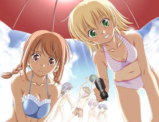 Beach bikini umbrella microphone group - a microphone free wallpaper