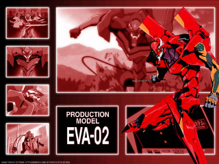 Eva02 robot action glowing mecha - eizan kikukawa free wallpaper for desktop