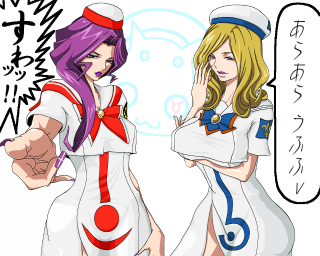 Anime sailor characters pointing lol - the camera and the other free wallpaper