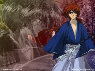 Woman blue kimono man red - a red shirt free wallpaper