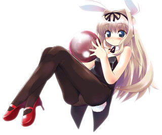 Blonde woman red ball anime - a red shoe free wallpaper