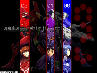 Anime characters poster netart eva - a group of anime characters free wallpaper for desktop