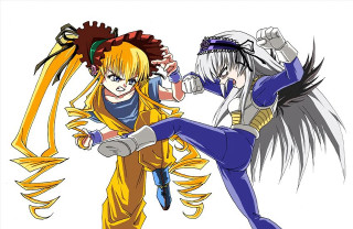 Baioken eishun 2girls blonde yellow - two anime character one free wallpaper